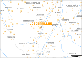 map of Los Cerrillos