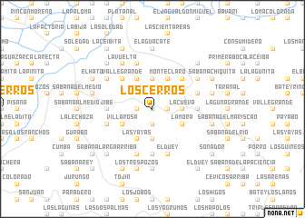 map of Los Cerros