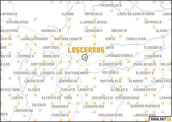 map of Los Cerros