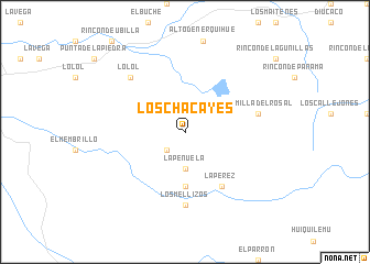 map of Los Chacayes