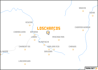 map of Los Charcos