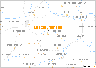 map of Los Chilamates