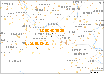 map of Los Chorros