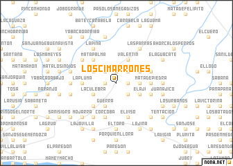 map of Los Cimarrones