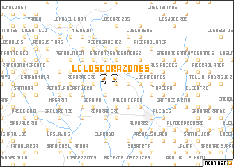 map of Los Corazones