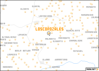 map of Los Corozales