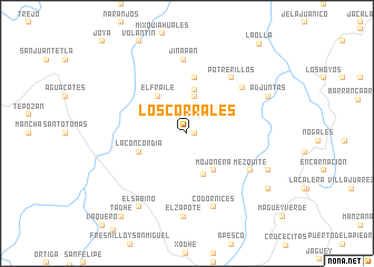 map of Los Corrales