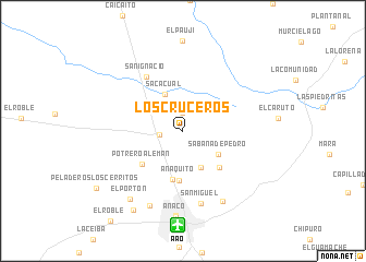map of Los Cruceros
