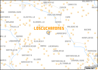 map of Los Cucharones