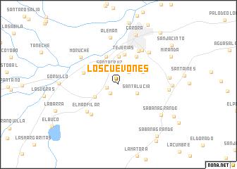 map of Los Cuevones