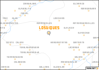 map of Los Diques