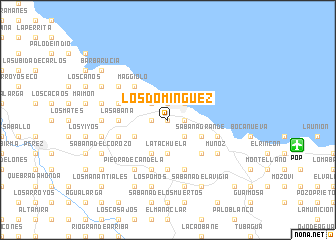 map of Los Domínguez