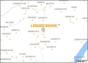 map of Los Dos Caminos