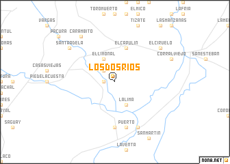 map of Los Dos Ríos