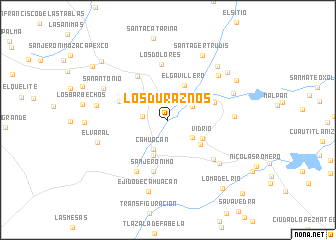 map of Los Duraznos