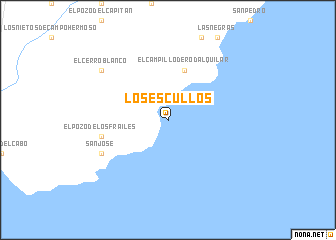 map of Los Escullos