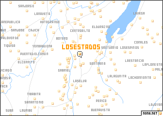 map of Los Estados