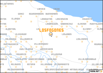 map of Los Fogones