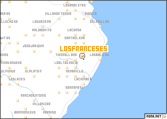 map of Los Franceses