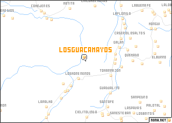 map of Los Guacamayos