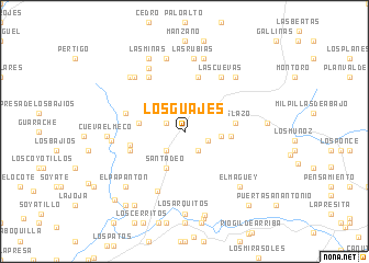 map of Los Guajes