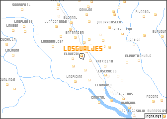 map of Los Gualjes