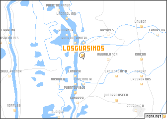 map of Los Guásimos