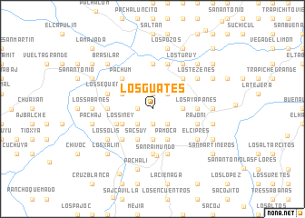 map of Los Guates