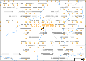 map of Los Guayuyos