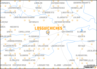 map of Los Güichiches