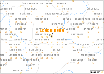 map of Los Guineos