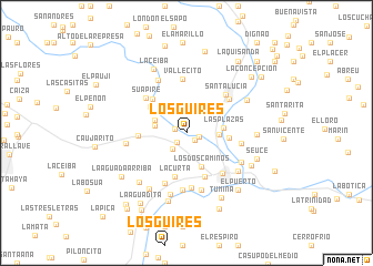 map of Los Güires