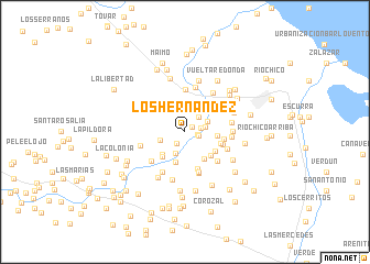 map of Los Hernández