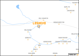 map of Loshëvo