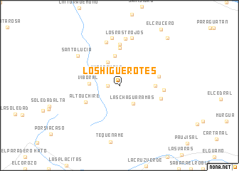 map of Los Higuerotes