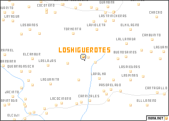 map of  Los Higuerotes