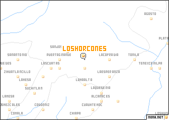 map of Los Horcones