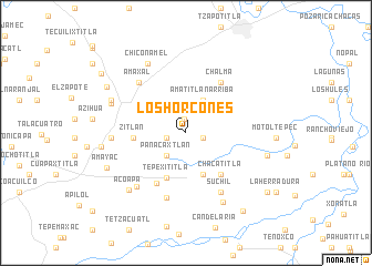 map of Los Horcones