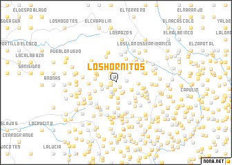 map of Los Hornitos