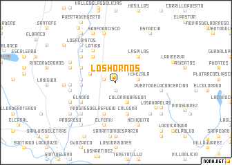 map of Los Hornos