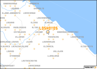 map of Los Hoyos