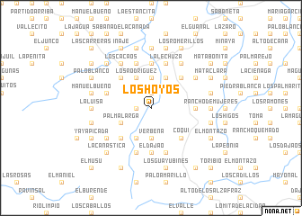 map of Los Hoyos