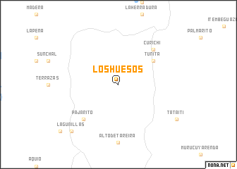 map of Los Huesos