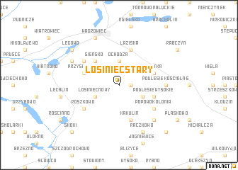 map of Łosiniec Stary