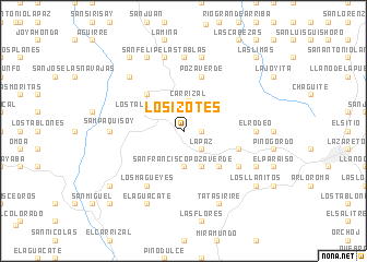 map of Los Izotes