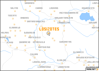 map of Los Izotes