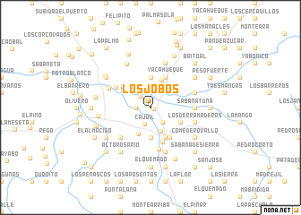 map of Los Jobos