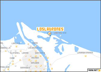 map of Los Ladrones