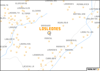 map of Los Leónes