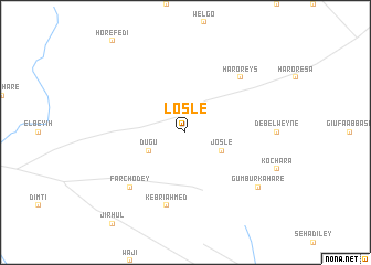 map of Loslē